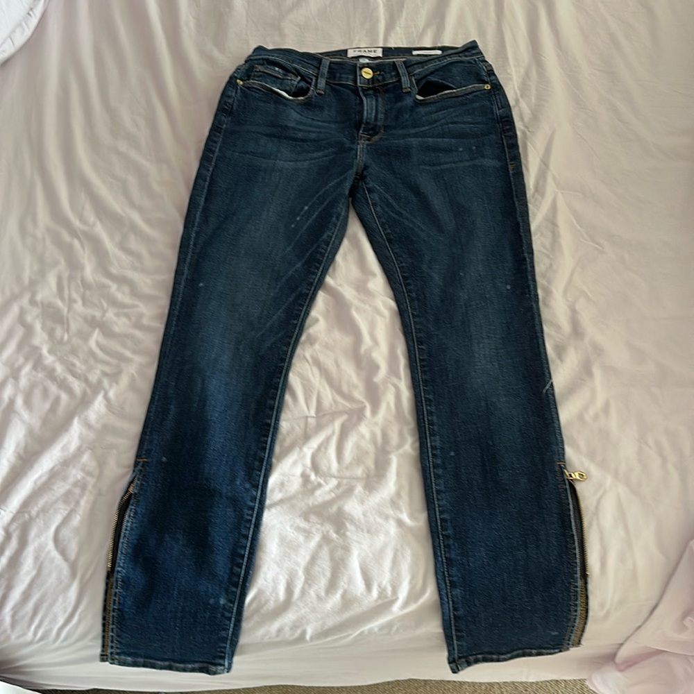 Dark Blue Frame Jeans